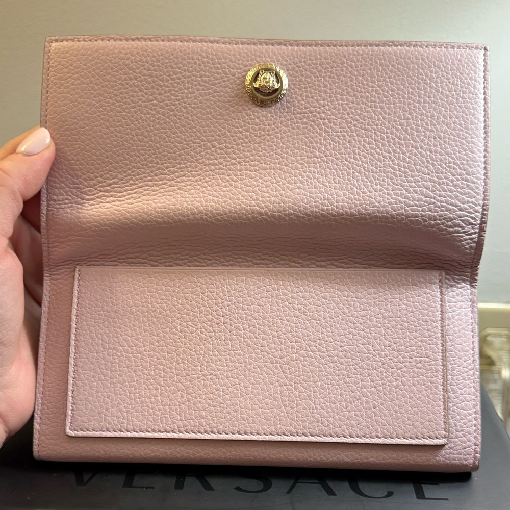 Versace Light Pink Leather Wallet - Picture 6 of 11